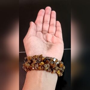 Vintage Tigers Eye Bracelet Lucky Stretch Bracelet